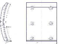Накладки  T320-1101 ( ANL-6101F/ ANL-1101F)  (110*11.5-143_6*12T) безасбестовые (8шт./компл)