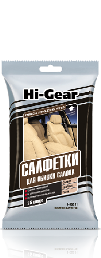 Салфетки влажные для обивки салона Wet wipes for car upholstery(25шт),уп.   HG5581