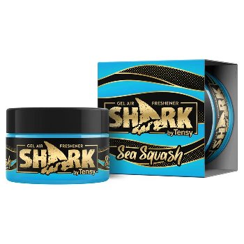 Ароматизатор на панель гелевый банка пластик Морской сквош Tensy Shark,  TZ-03 (уп 40шт.)