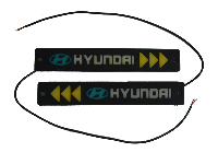 Ходовые огни диодные COB гибкие водонепроницаемые 12V, надпись цветная HYUNDAY (2 шт), к-т 