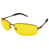 Очки водителя поляризационные, полуоправа металл черный, желтые линзы "SunDrive" (047)