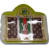 Коврик на панель ванночка 170*180 форма Сумочка,стразы/коричневый/бежевый , Louis Vuitton эмблема