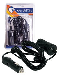 Гнездо прикуривателя с проводом   3 м и штекером, 12V Nova Bright, шт 39947