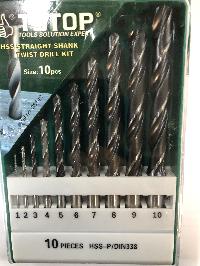 Сверла набор (10 предметов), к-т  35142 TStop  (уп.6 шт)