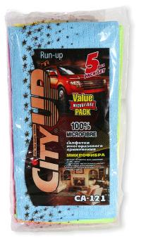Салфетка Микрофибра 30*30см (CA-121) RunUp Универсальные (5шт), к-т CityUp (1/80)