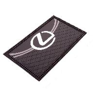 Коврик на панель плоский 230*135 мм черный, волна, с эмблемой Lexus HX-40  SKYWAY    (1/50)