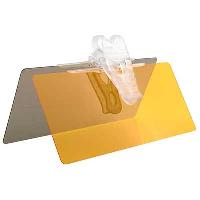 Козырек солнцезащитный тонированный, желтый 2в1 HD Visior (крепление-прищепка)