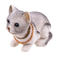 Игрушка-маятник на панель с ароматизатором КОТ, серо-белый / Лимон S04201015