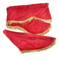 Ламбрекен лобового стекла со шторками 210см/60*60см, Красный, к-т  SKYWAY 