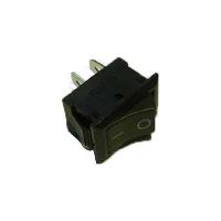 Кнопка-клавиша (вкл/выкл), 2 контакта, малая черная