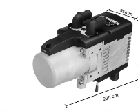 Подогреватель предпусковой жидкостный автономный, бензин/дизель, 24V, 5кВт, пульт ДУ+GSM