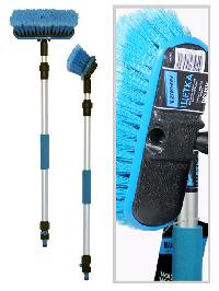 Щетка для мойки (под шланг) телескопическая  75-130см, с клапаном Black&Blue (ВВ602) (1/12)
