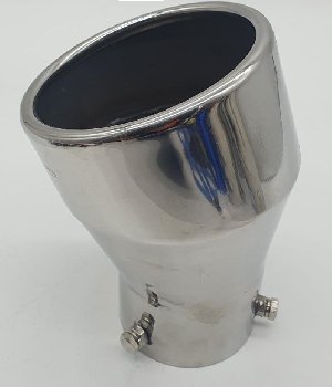 Насадка на глушитель d70D 60 L140, широкий косой выход, округлый край  арт ТМ-430