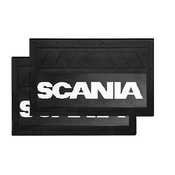 Брызговик плоский на длинномер задний  580*360*5мм, черный, надпись SCANIA (2 шт), к-т DA-02187