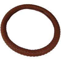 Оплетка экокожа объемные складки / вышивка M (37-39 см) Коричневая  (31630)