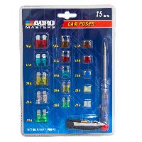 Предохранитель флажковый Мини, Микро (блистер 15 шт.)7.5-30A, с тестером FU-MIX-1-PEN-RE  ABRO (1/48