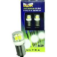 Светодиод T 8 12V WHITE  2SMD (5730) 1W BA9S 180° ULTRA (Маяк) (12T8/A-29)  2шт. , к-т