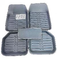 Коврики Экокожа 5 предметов (2п+2з+перемычка) с подпяточником, Серый, к-т  