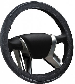 Оплетка винил Bold Vinyl M (37-39см) рисунок соты Черная, серая полоса (OPLA0115), шт. AZARD 