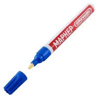 Маркер эмалевый универсальный с наконечником из фетра, цвет синий SKYWAY  (уп 25 шт)