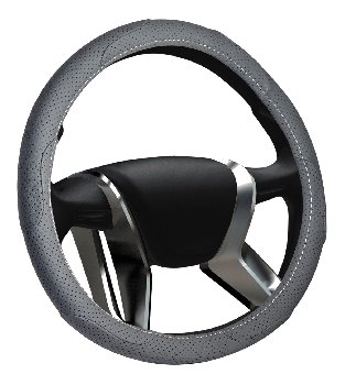 Оплетка экокожа перфорированная AZARD Senator Texas M (37-39см), серый (OPLS0903), шт.