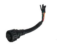 Разъем герметичный (AMP) с проводами, Вилка, 7 контактов, прямой