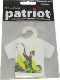 Ароматизатор подвесной текстиль Patriot майка Рыбалка Французкая ваниль PAT-029 (10/40) 