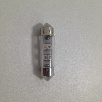 Светодиод T11*36 12V BLUE  4SMD S8.5 (Маяк) (12T11*36/38-B/4 SMD)