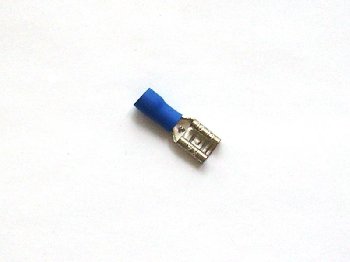 Клемма обжимная 6.3 мм с изоляцией МАМА, СИНЯЯ (уп.100 шт), уп.