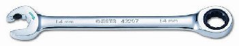Ключ рожково-накидной с храповиком 14 мм  43207/ 43610 SATA  