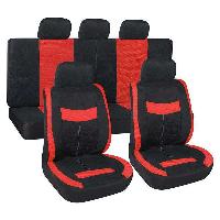 Чехлы велюр, салон ( 9 пр) FORSAGE, Черный-Красный SKYWAY  S01301151