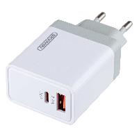 Адаптер сетевой для зарядки USB/ Type-C, 220В, 30Вт, белый, блистер S04602004  SW