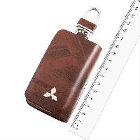 Ключница кожаная, с молнией, прямоугольная, под дерево HX-611 Mitsubishi SW 