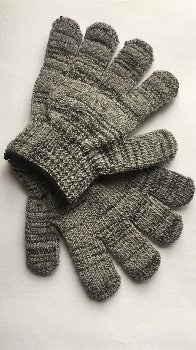 Перчатки хб, без покрытия ДЕТСКИЕ, СЕРЫЕ меланж, пара (уп.10 пар)