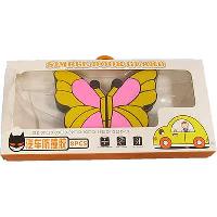 Накладка защитная противоударная на двери авто Бабочка  розово-желтая (набор 4 шт), к-т    