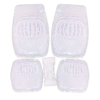 Коврики Cиликон 5 пр ( 69*48/48*48/60*26) ванночки, Rain-1, прозрачный, к-т SW S01702043