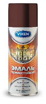 Краска-спрей термостойкая Эмаль Красно-коричневый, 520 мл VX53005 VIXEN (уп.-12 шт.) 