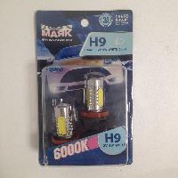 Светодиодная лампа H 9 12V 6W WHITE PGJ19-1(блистер 2 шт.) (Mаяк)(12H9-W\2BL), к-т.