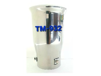 Насадка на глушитель d72D75 L165мм, прямой выход, округлый край  TM-932