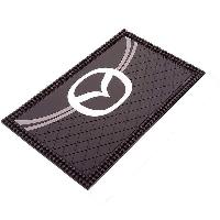 Коврик на панель плоский 230*135 мм черный, волна, с эмблемой Mazda HX-40  SKYWAY    (1/50)