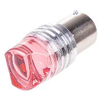 Светодиод T25 12V RED 9SMD диодов (P21W)  BA15s 1-конт flash Красная SKYWAY S08201460 (эффект мигани