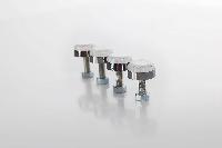 Болт номера большой Белый-Белый / ХРОМ, 4шт., пакет, к-т  (уп.200 к-тов)