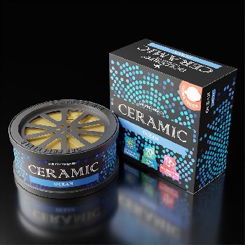 Ароматизатор на панель керамика банка металл Океан, TC-71  DolceLife (уп.40шт)