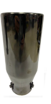 Насадка на глушитель d65D90 L215мм, прямой выход, черная   арт 667-BK