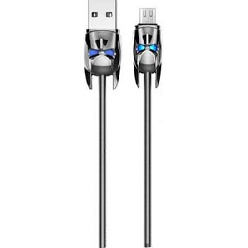 Кабель USB для зарядки iPhone, L 1.2м, Бэтмен, U30, черный металлик,  HOCO
