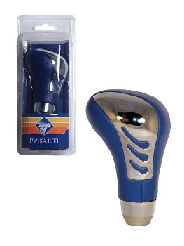 Ручка кулисы КПП синяя / хром Nova Bright 37813