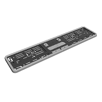 Рамка номера силиконовая с пластиковой основой Cерая, с крепежом