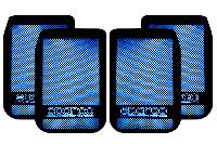 Брызговик плоский 440*285, надпись SPEED&GO, карбон металлик синий, большой, (4 шт), к-т ALMEGA