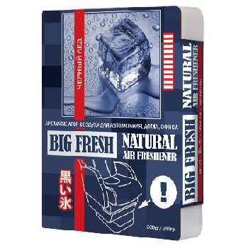 Ароматизатор под сиденье гелевый Черный лед, 200гр BIG FRESH  BF- 74  (1/40)