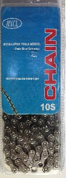 Цепь велосипедная (быстрое звено) 10S (H10 1/2" * 11/128" 116L) пенал